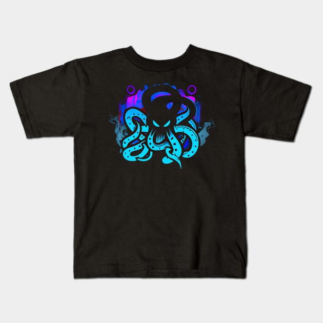 Kraken Kids T-Shirt by antimatter_artwork